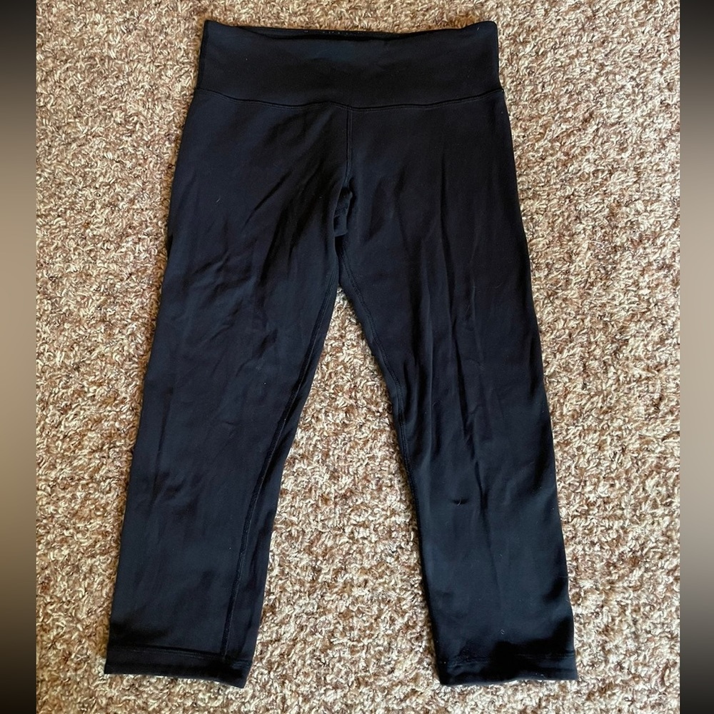 Lululemon wunder under crops cropped leggings black 6